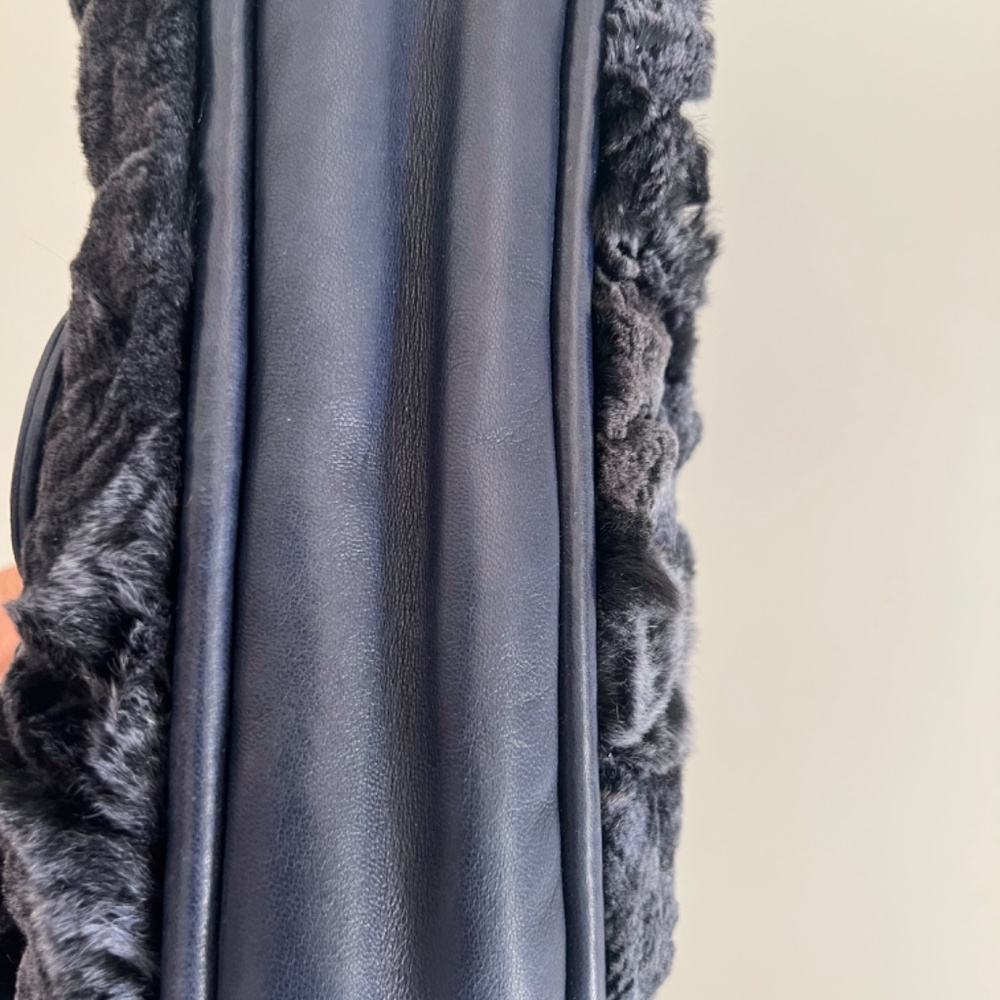 Authentic Chanel - Lapin Rabbit Fur and Leather Classic Single Flap Handbag - Picture 12 of 16